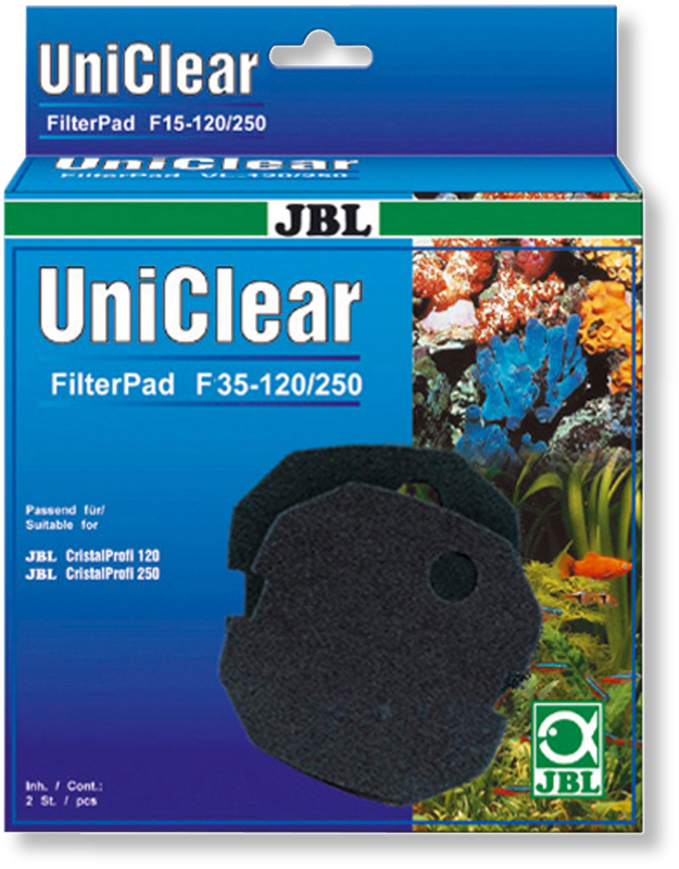 JBL UniClear FilterPad F35 fekete finom szűrőszivacs CP 120/250-es külső szűrőhöz 2 db-os