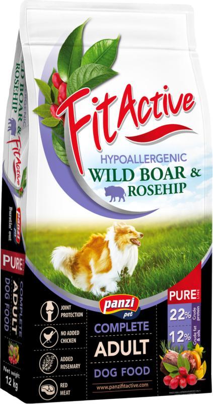 Panzi FitActive Pure Adult Small Hypoallergenic Wild boar & Rosehip vaddisznó&csipkebogyó 12 kg-os