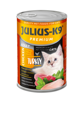 Julius-K9 Adult Chicken & Turkey felnőtt konzerv macskaaeledel csirkével és pulykával 415 g-os