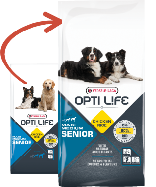 Versele-Laga OptiLife Maxi & Medium Senior nagy&közepes testű idősödő kutya száraz eledel 12,5 kg-os