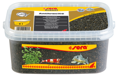Sera Gravel Anthracite 1-3 mm-es antracit akváriumi aljzat 3 literes