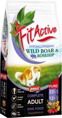 Panzi FitActive Pure Adult Small Hypoallergenic Wild boar & Rosehip vaddisznó&csipkebogyó 12 kg-os